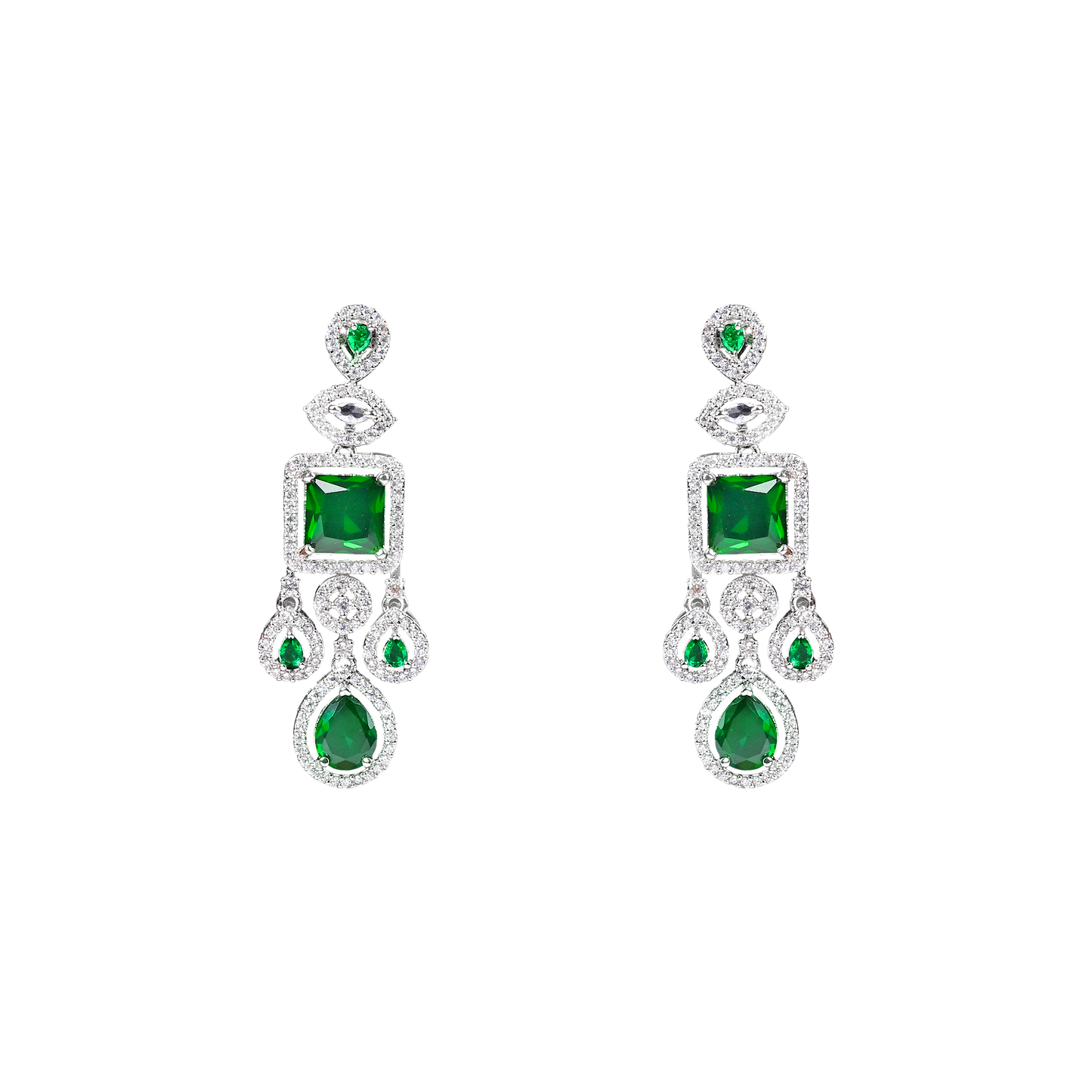 A.D. Set with Emerald Color Stone