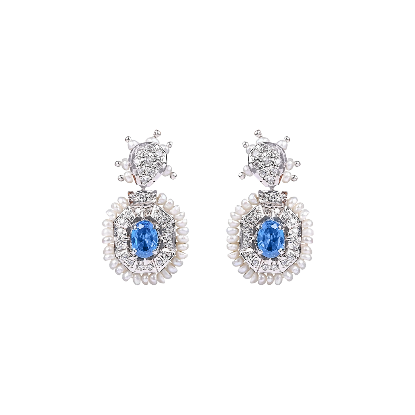 Freshwater Pearl Set with Firoza Color Stone