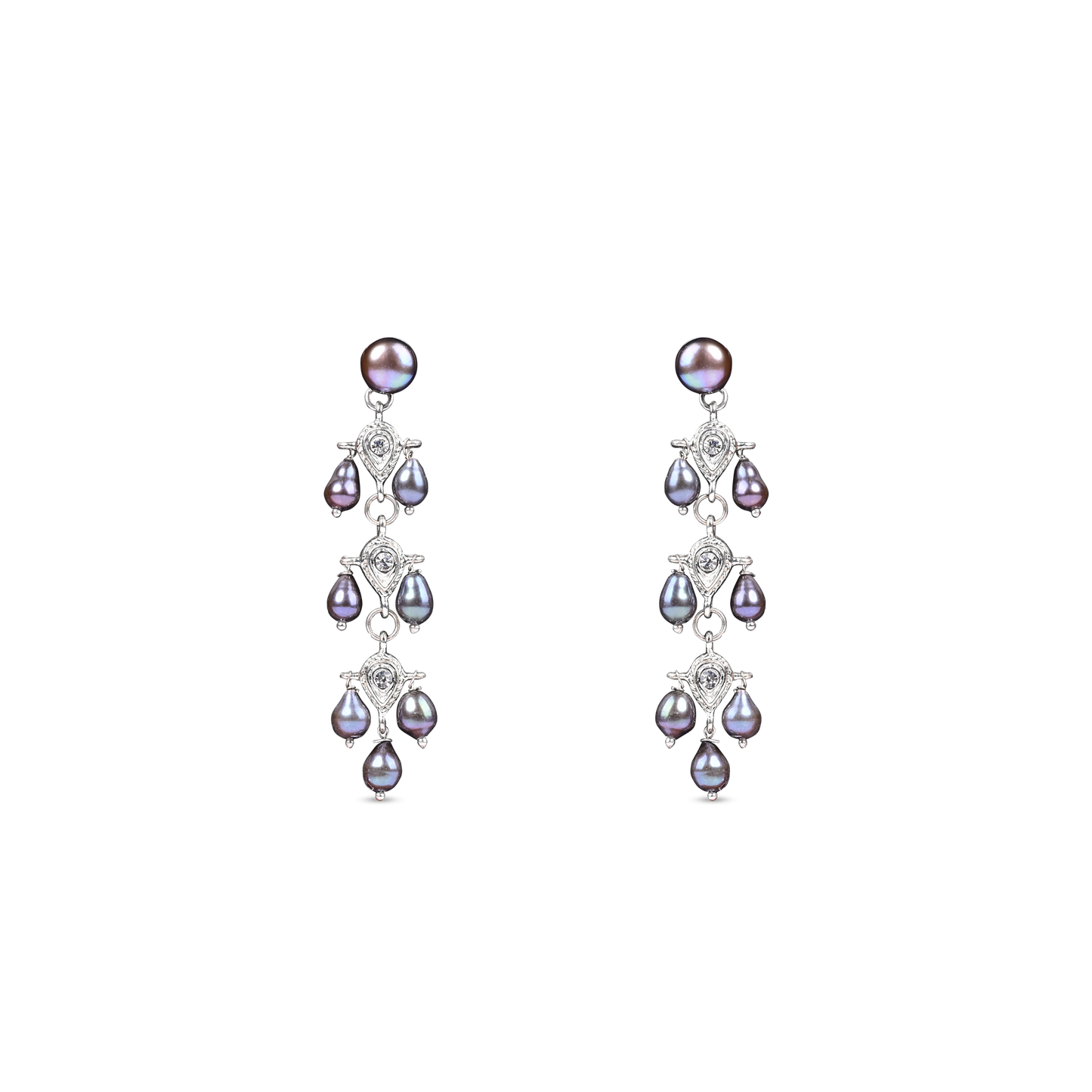 Freshwater Pearl Set Black Pearl