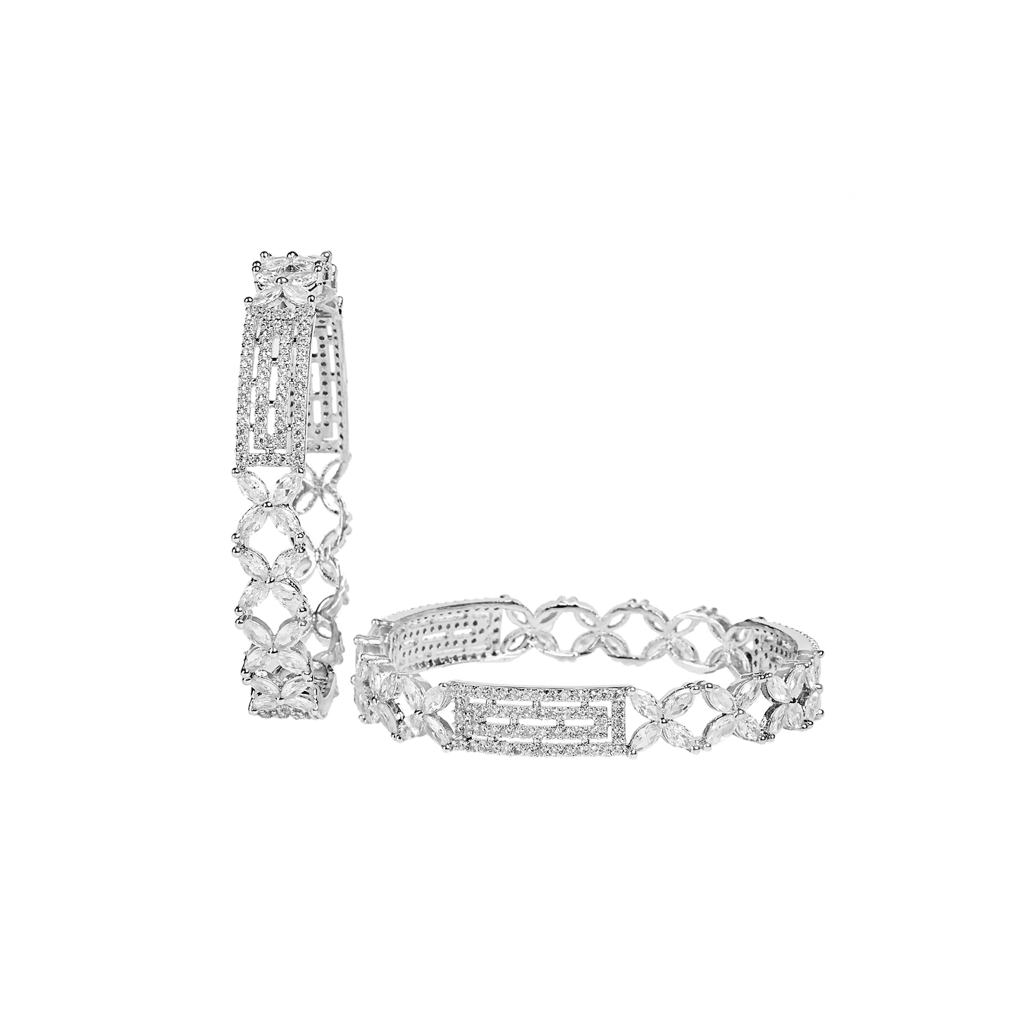 A.D. Setting Bangles Zircon Stones