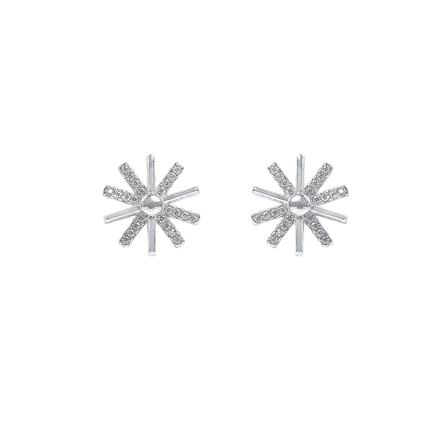 Snowflake Silver Pendant Set with Chain