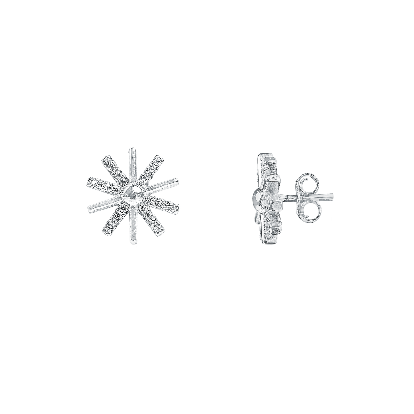 Snowflake Silver Pendant Set with Chain