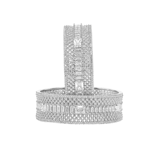 A.D. Bangle with Zircon Stone