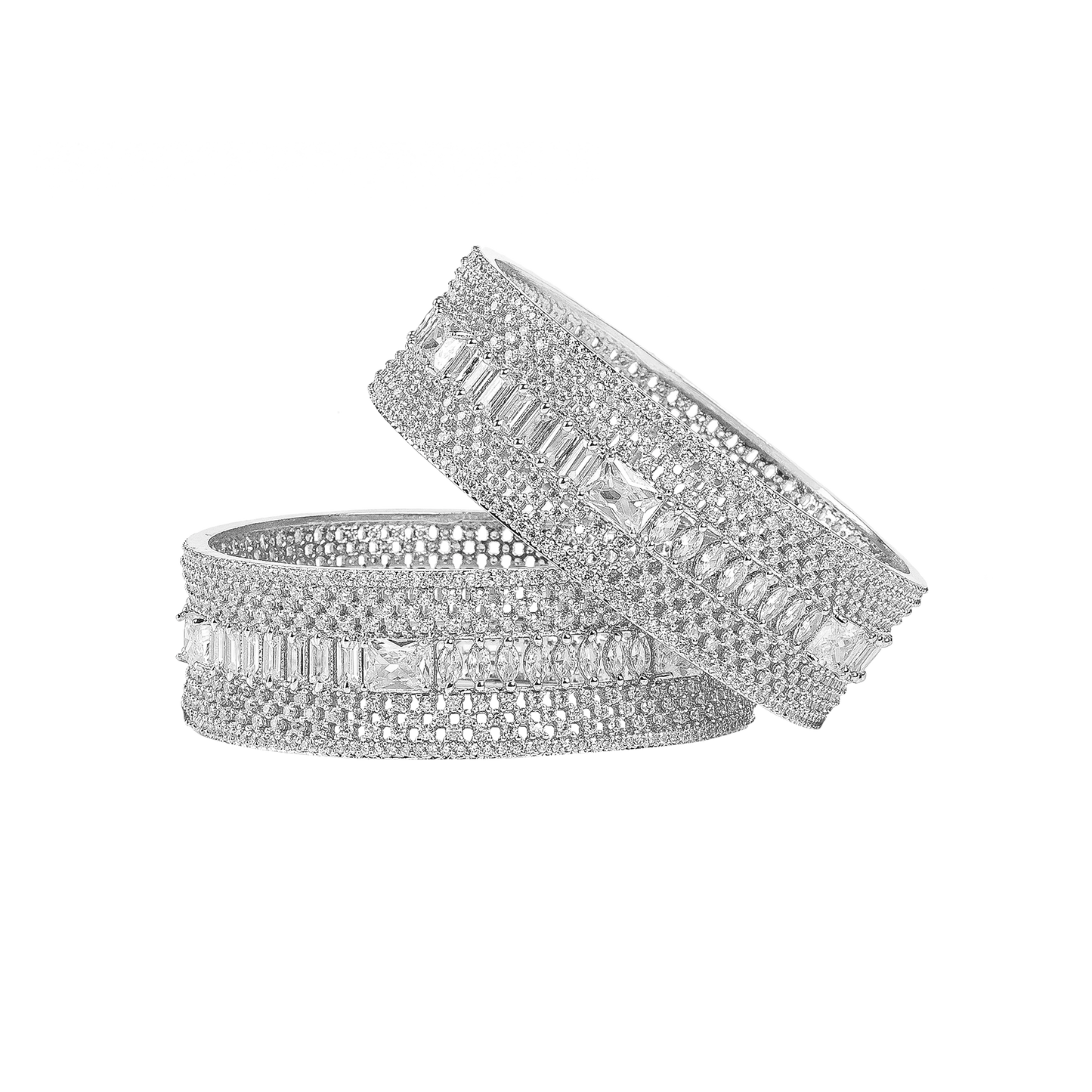 A.D. Bangle with Zircon Stone