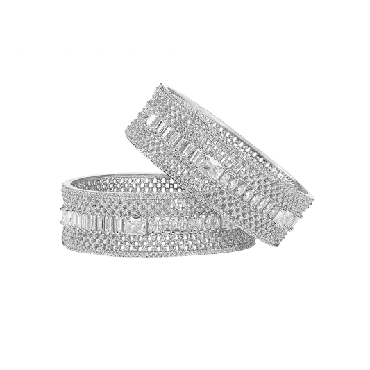 A.D. Bangle with Zircon Stone
